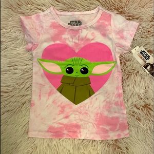 Star Wars  Baby Yoda | The Child | Pink Tie Dye Graphic Tee - NWT